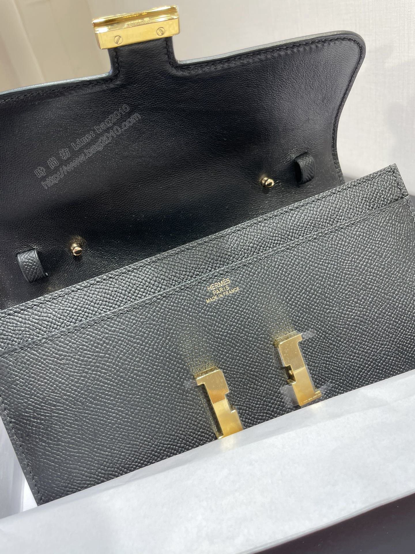 Constance小挎包 to go斜挎包 epsom皮 黑色金扣 康康斜挎女包  am2190